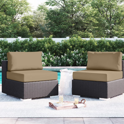 Chaise de terrasse sans accoudoirs avec coussins Convene