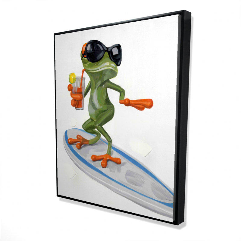 " Funny Frog Surfing "
