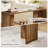 63'' Bar Table, Narrow Long Counter Height Home Pub Table-1434919842