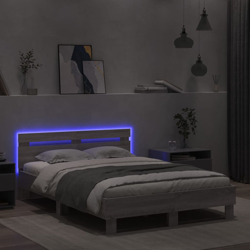 Bruschi Bed, 120 x 200cm, Grey Sonoma