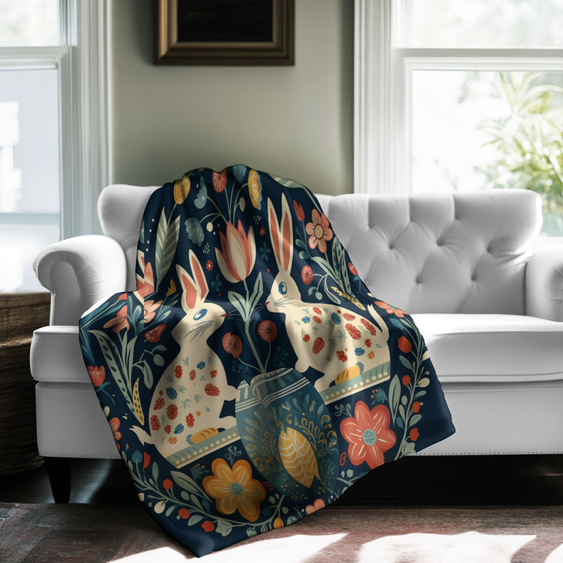 Nordic Hare Art - 1 Pièce Sherpa Premium Couverture 0165, L 60 po x L 80 po