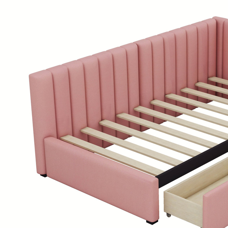 Masakatsu Upholstered Daybed, Pink