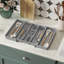 Utensil Drawer Organiser, Expandable Large Cutlery Tray For Kitchen, Adjustable Silverware Flatware Holder, Plastic Kitchen Spatula Tools And Gadgets Storage Divider, Large, Black-406917711