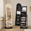 Armoire pour bijoux pivotante à 360 ° avec miroir lumineux pleine longueur-1421490491
