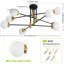 Surjit 8 - Light Sputnik Modern Linear Chandelier With Milky White Glass Shade-1889866153