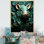 Emerald Flower Hog sur toile