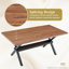 Table de salle à manger 71 po x 35,4 po en bois de noyer avec table en X Table à manger multifonctionnelle de style industriel moderne pour 6 à 8 personnes.-129390093