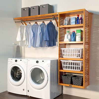 Solid Wood Laundry Room Organizer