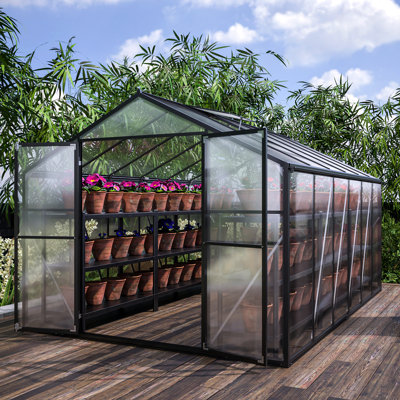Heavy Duty Greenhouse With Lockable Door And Efficient Ventilation System Two Windows Stable Base