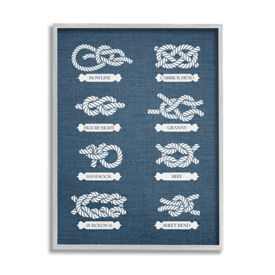 Bb-405-Framed " Maritime Rope Knots " by Lil' Rue