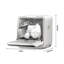 White Countertop Dishwasher with A Visible Door