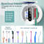 Brosse à dents à fixation murale UV 3,74 po x 3,74 po x 1,97 po avec porte-écran intelligent à DEL, fonction de séchage pour brosses électriques et manuelles, (blanc)-1786192022