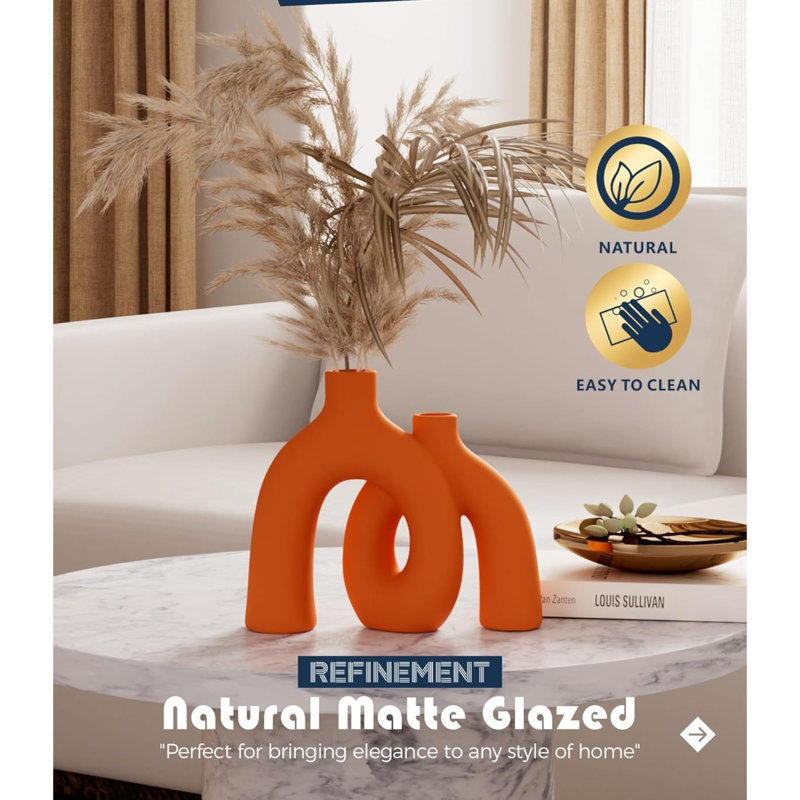 Ensemble de vases Hug Donut, Orange