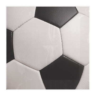 Serviettes de soccer à 2 plis Soccer, 16 serviettes / paquet