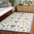 Metro Hand Tufted Wool/Cotton Oriental Rug in Green/Ivory/Blue-1000736287