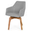 Pinto Upholstered Swivel Armchair