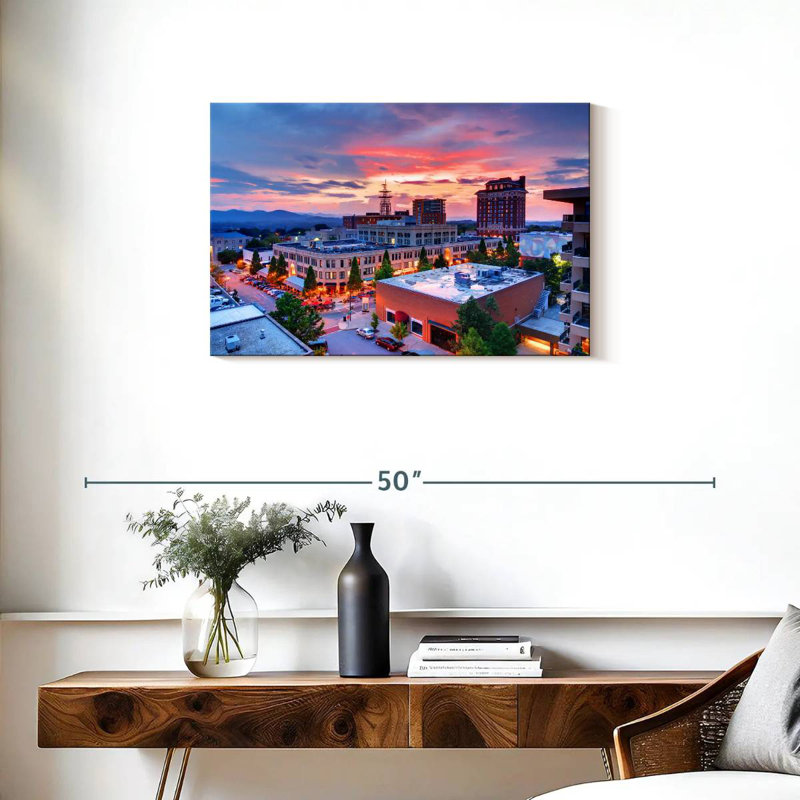 Rorry Downtown Asheville At Sunset, 20" H x 30" W