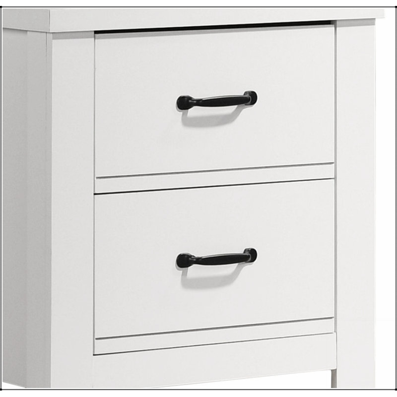 Table de chevet compacte à 2 tiroirs, élégante et durable pour un décor moderne, peu encombrante
