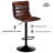 Kastoori Adjustable Height Swivel Bar Stool-99277154-99277158