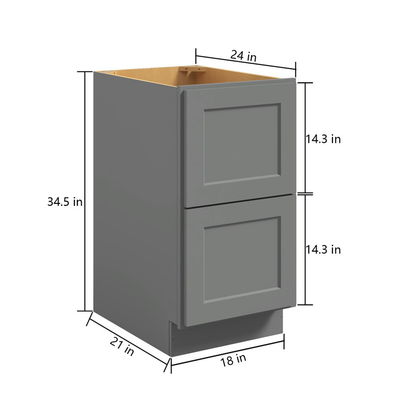 Armoire Homlux, H 34,5 po x l 18 po, Shaker Greystone