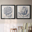 Indigo floral sur lin III - ensemble de 2 impressions d'art encadrées-2067258840-2137722503-2140232913