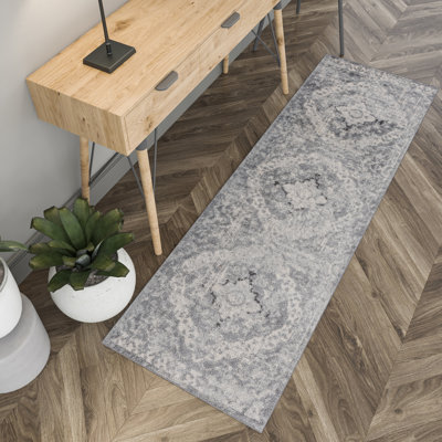 Tapis gris Crete Esmay Performance
