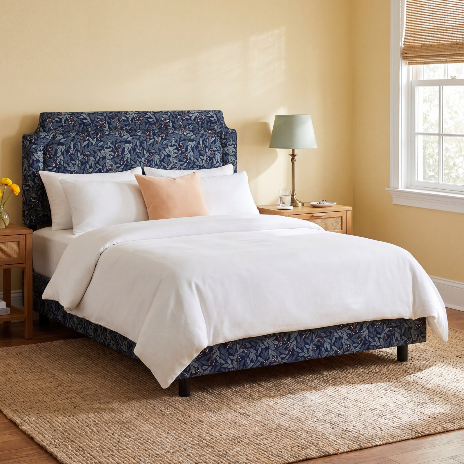 Rifle Paper Co. x Cloth & Company Hampton Bed, California King, Menagerie Black