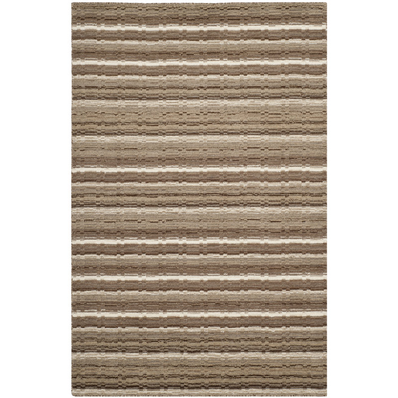 Keith Hand Loomed Wool Striped Rug, Rectangle 6' x 9'