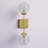 Zachary 2 Lights Armed Sconce in Brass-497321718