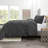 Double Brushed Pleated Duvet Cover Set-1138808772-1138794259