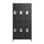 Casiers en métal 72 po avec 6 portes, armoire de rangement à réglages multiples, casiers de porte de couleur noire, unité spacieuse tout usage, bureau de gym à domicile idéal,
