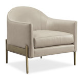 Modern Remix 30.5" Wide Tufted Genuine Leather Barrel Chair