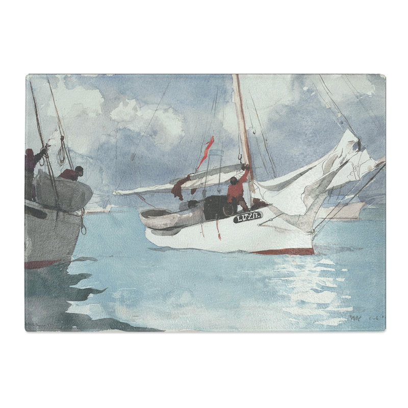 Fishing Boats by Winslow Homer Chopping Board, 20cm W x 28.5cm L