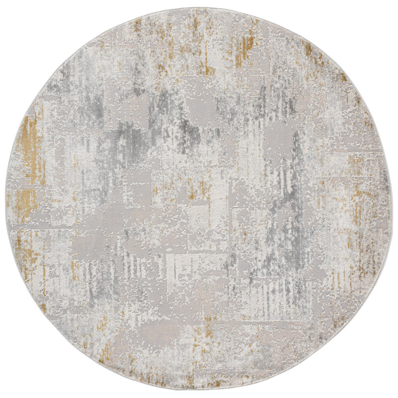Palma 368 Performance Abstract Rug, 6'-7" X 6'-7" Round