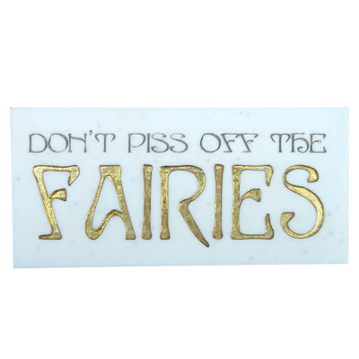Plaque murale en faux marbre piss off the fairs