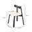 Hanes 4-Piece Modern Upholstered Rubber Wood Faux Leather Dining Chair-88417457