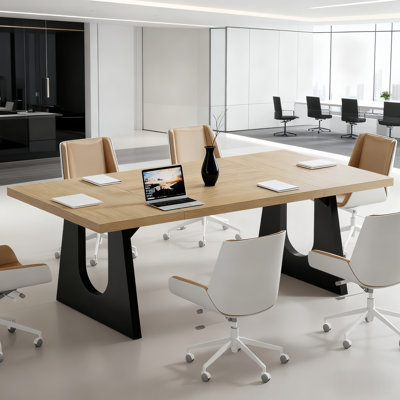 6 Ft Rectangle Wood Conference Table, 70.86" L X 35.43" W X 29.52" H Meeting Seminar Table Boardroom Desk For Office Meeting Conference Room