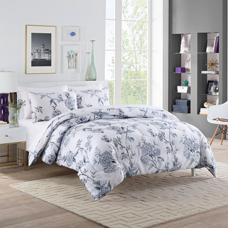 Ensemble d'édredon réversible Carruth, Édredon double et 2 taies décoratives