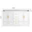 Meuble-lavabo blanc de 152 cm. Nombreux rangements : 4 portes à fermeture amortie et 5 tiroirs.-1637807864