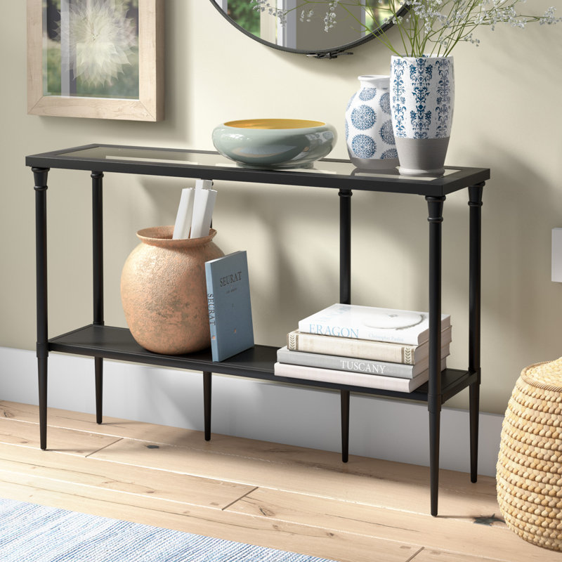 114.3Cm Console Table, Blackened Bronze