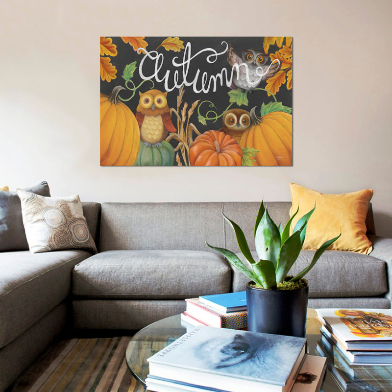 « harvest hibou ii », reproduction d’impression sur toile tendue, H 40 po x l 60 po x P 1,5 po, Toile tendue, Pas de tapis