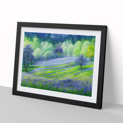 Watercolour Bluebell Field Vol.1 - Single Picture Frame Print