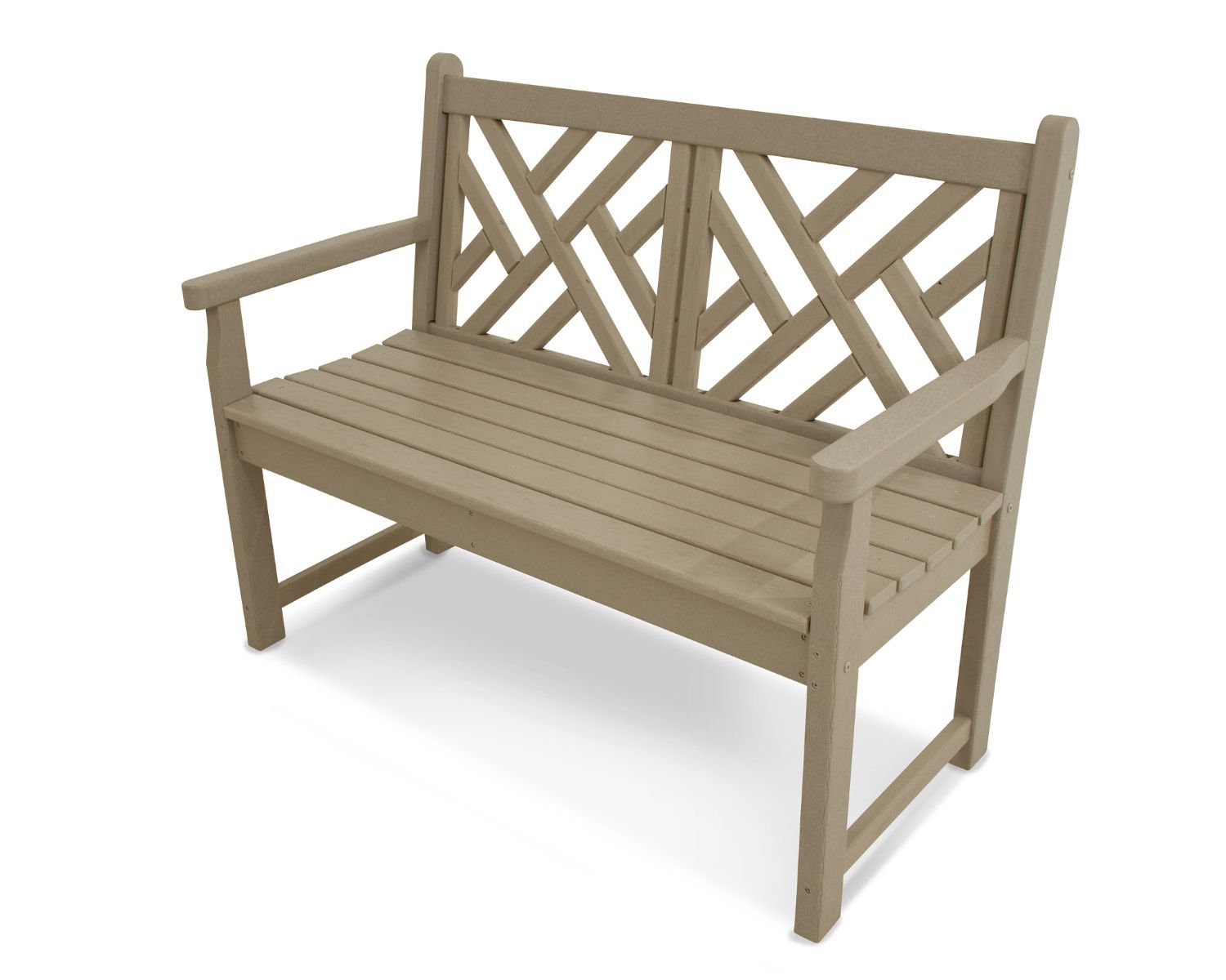 POLYWOOD® Chippendale 47" Garden Bench, Sand