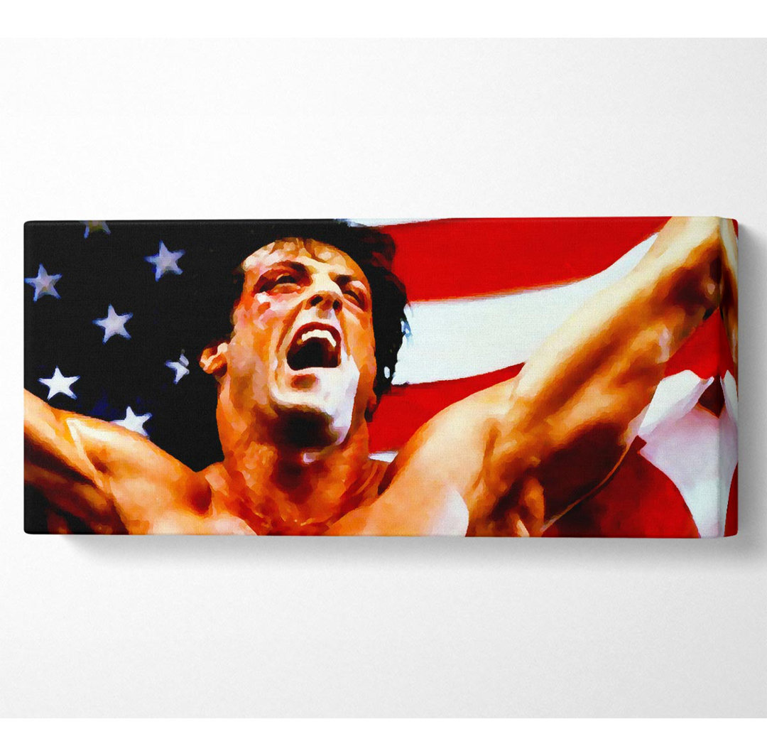 Rocky American Flag - Kunstdrucke auf Leinwand