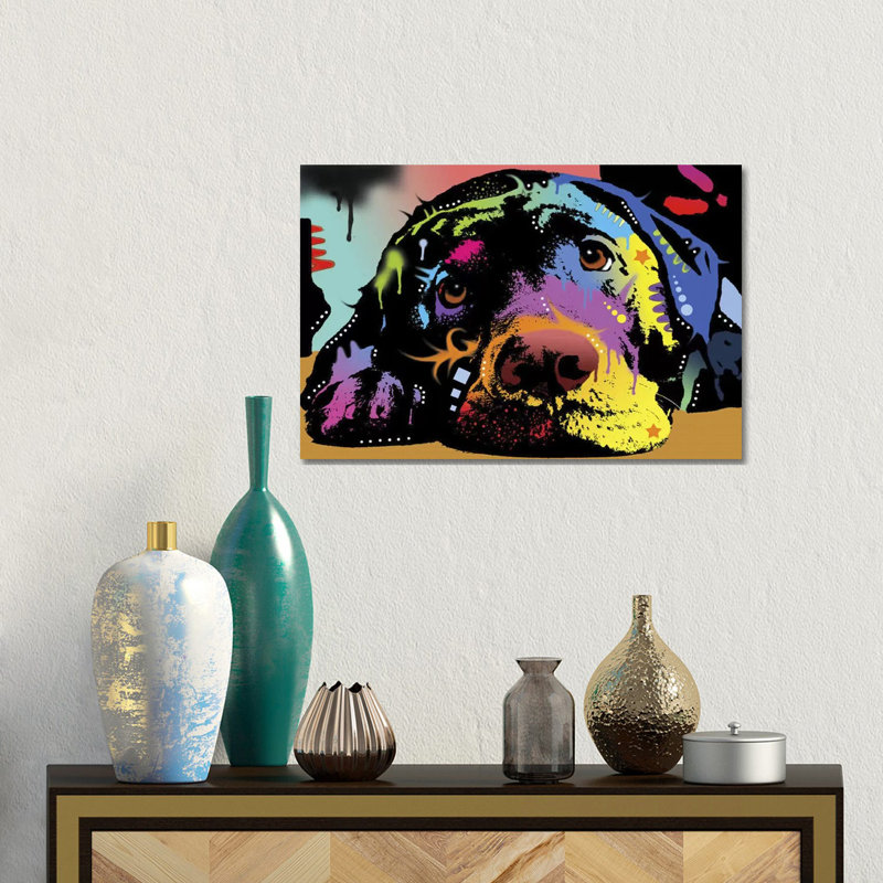Lying Lab by Dean Russo - Print on Canvas, No Frame, 30.48 cm H x 45.72 cm W