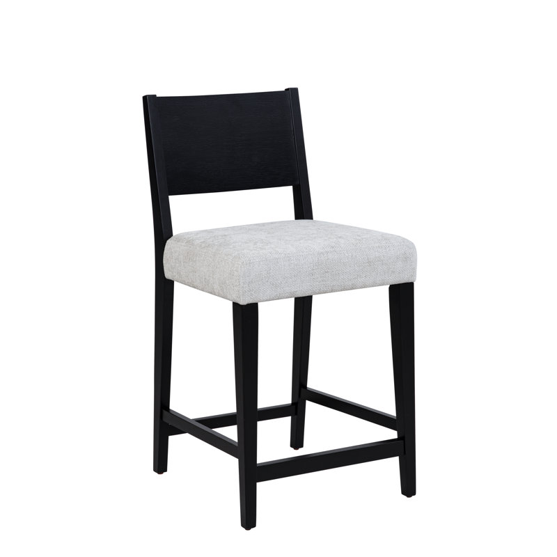 Alistair Cangelosi Upholstered Black Counter Stool