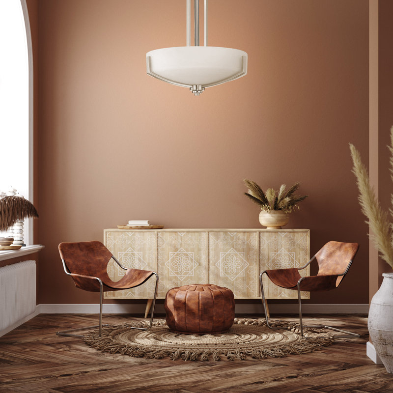 Hier 3 - Light Single Pendant, Satin Nickel