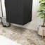 Meuble-lavabo mural noir de 20 po avec armoire latérale, porte à fermeture en douceur, meuble-lavabo moderne avec lavabo en céramique-340570069