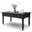 L 40 po x P 22,2 po Table basse rectangulaire en bois avec tiroirs de rangement, table de cocktail rétro avec pieds en bois massif en forme de gourde pour le salon-464365815