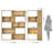 74" H 2-In-1 Bookcase, L-Shaped, 5-Tier Corner Bookshelf-1565384844